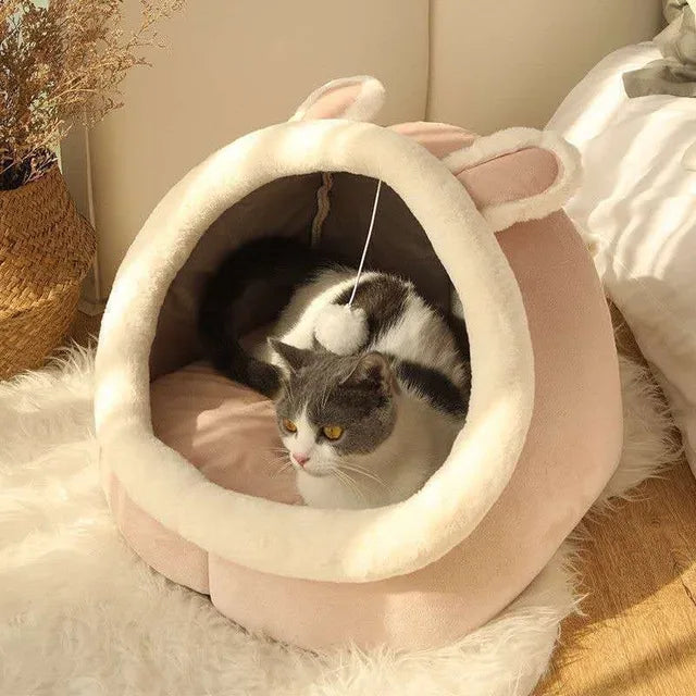 Winter Cute and Warm Cat/Dog House Foldable and Washable