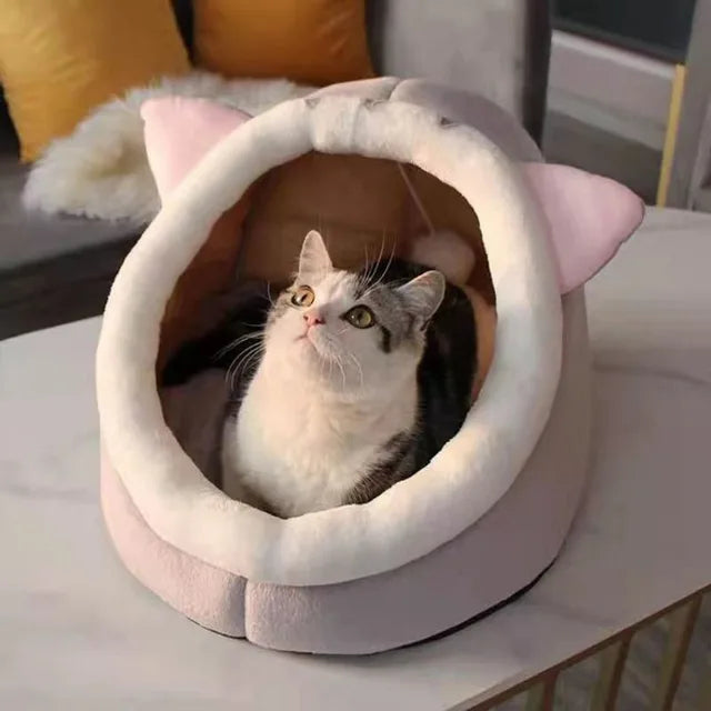 Winter Cute and Warm Cat/Dog House Foldable and Washable