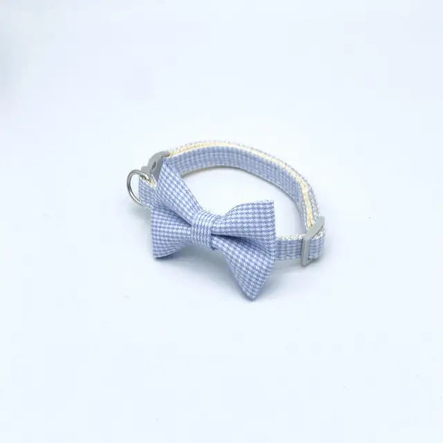 Pet Collar Adjustable Durable Cat Collars Cute Bow Kitten Necklace Soft